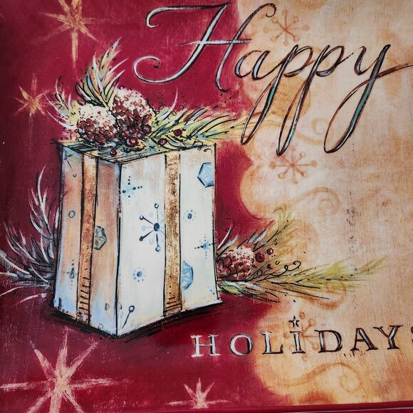 Certified International Happy Holidays Rectangle Serving Platter 12 " × 16" - Picture 4 of 7